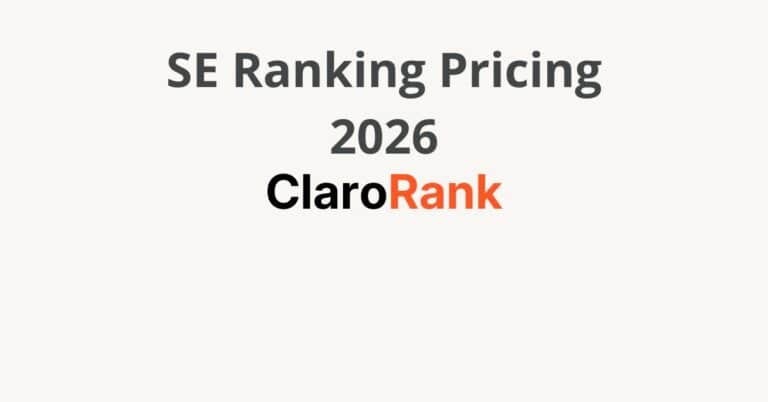SE Ranking Pricing 2026 - ClaroRank SEO Tools.
