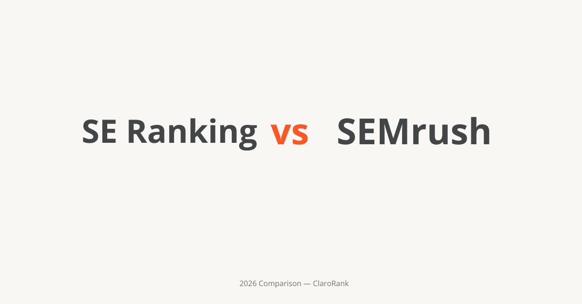 se ranking vs semrush 2026 comparison
