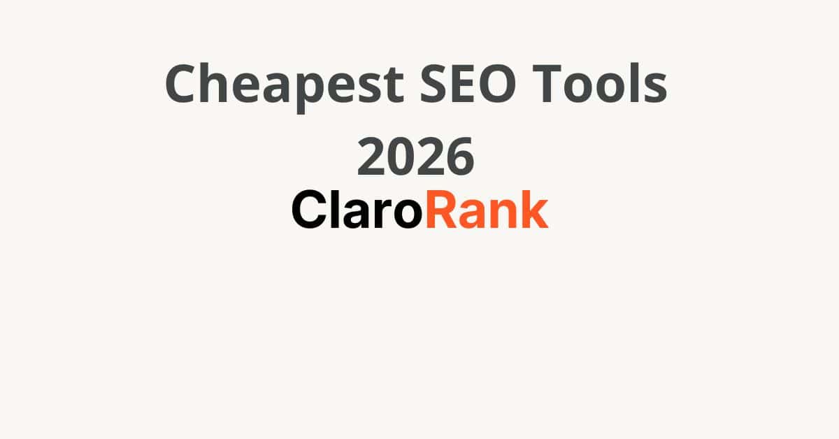 cheapest seo tools 2026