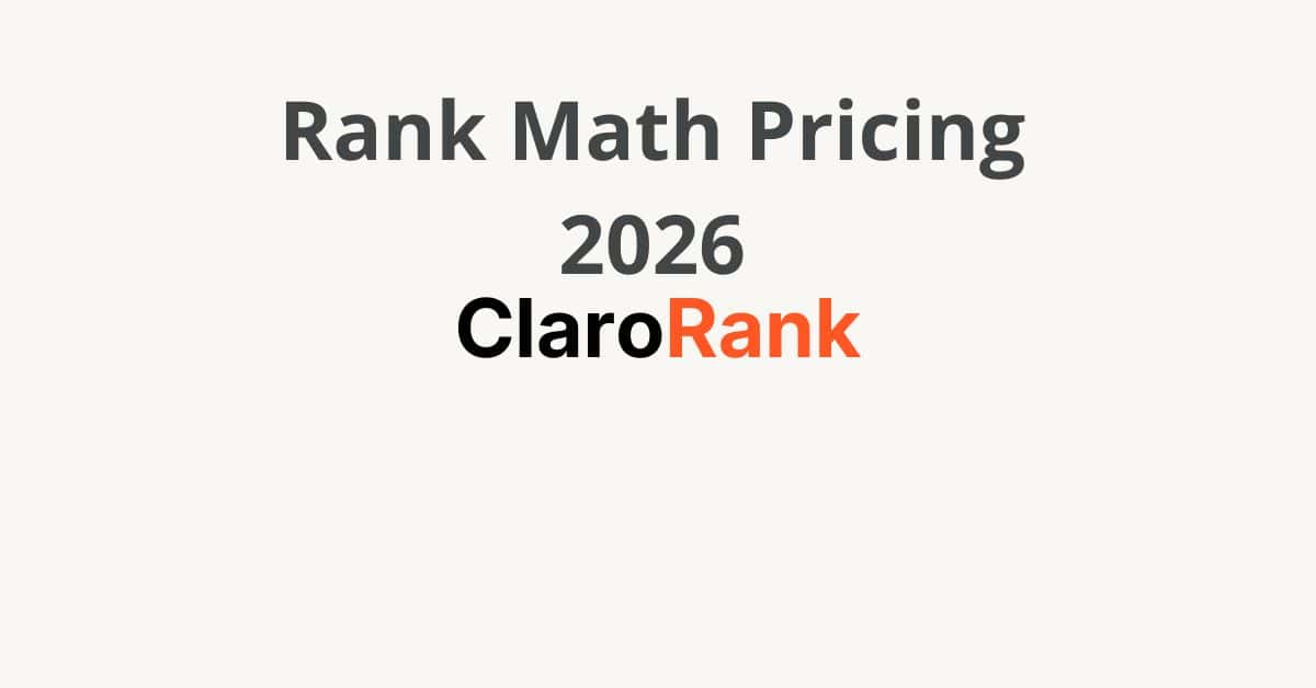 Rank Math Pricing